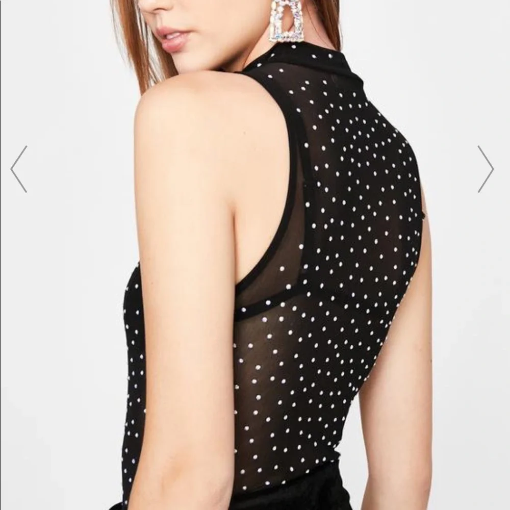 Mesh Rhinestone Bodysuit - Picture 4 of 7